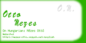 otto mezes business card